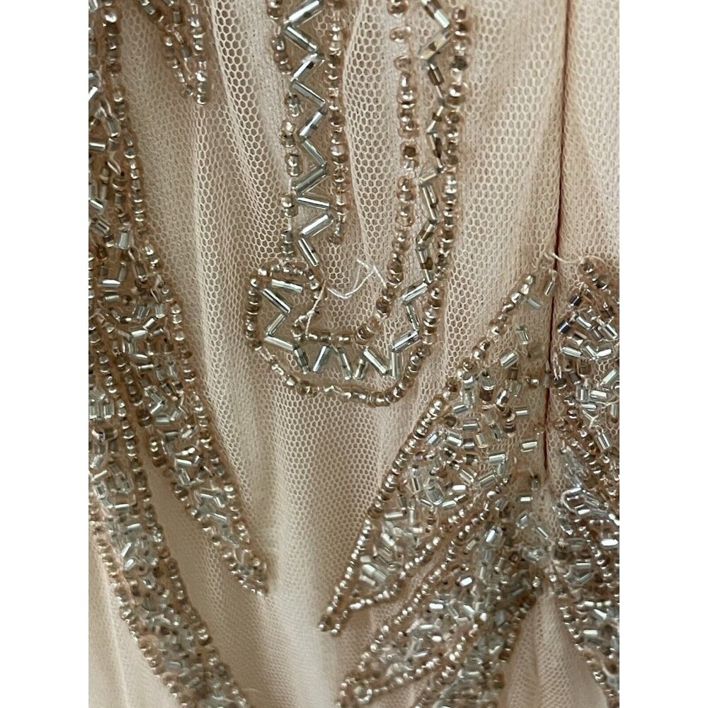 Mac Duggal Gown Dress Size 10 V Neck Sequined Beaded Embellished 6015 $598 - Picture 9 of 16